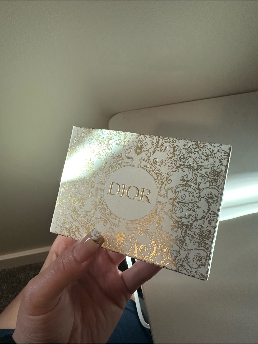 Dior White and Gold Ornate Compact Palette